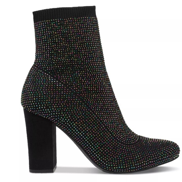 Wild Pair Shoes - Wild Pair Era’s Tour Iridescent Black Rhinestone Sock Bootie…Swiftie Alert!